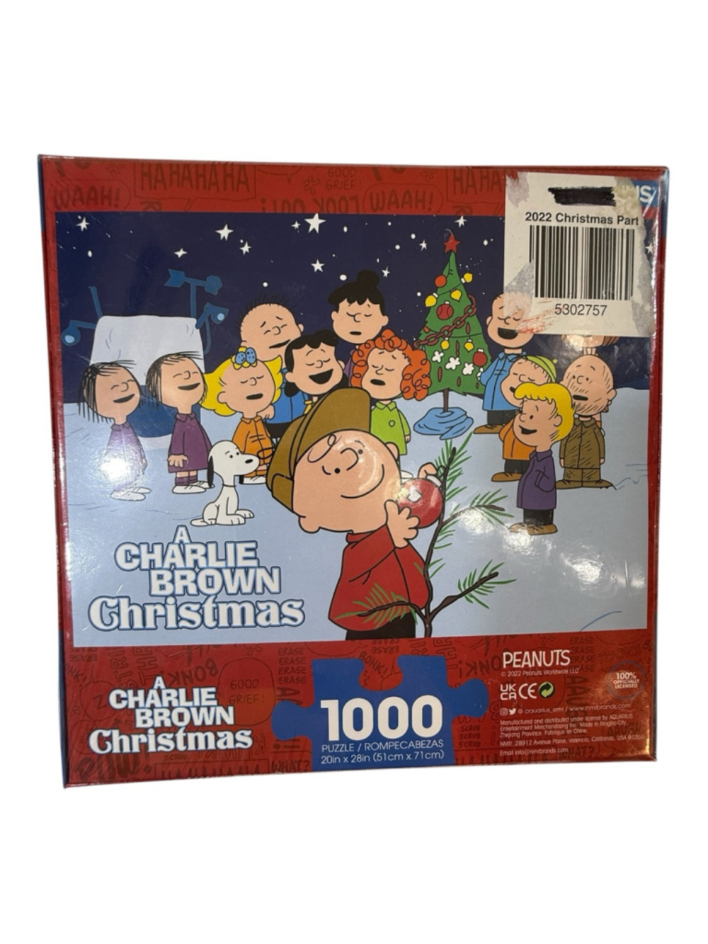 A Charlie Brown Christmas 1000 Piece Puzzle Aquarius Peanuts Sealed New Holiday